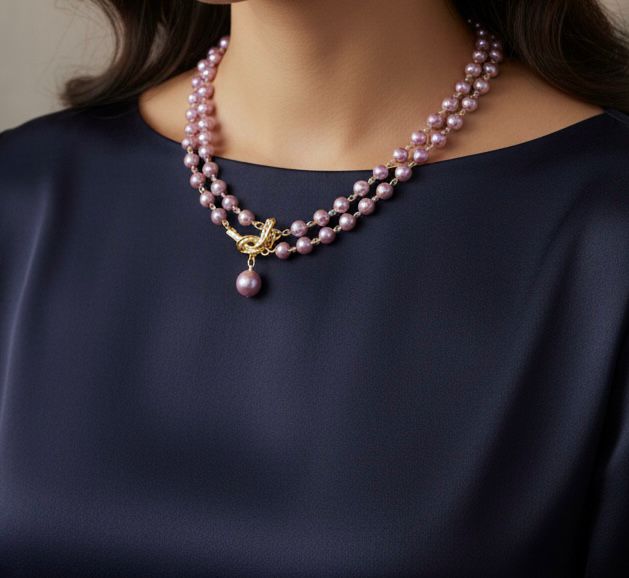 Elegant Gold-Toned Teardrop Necklace B-392941