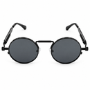 Unisex Vintage Round Black Sunglasses-42