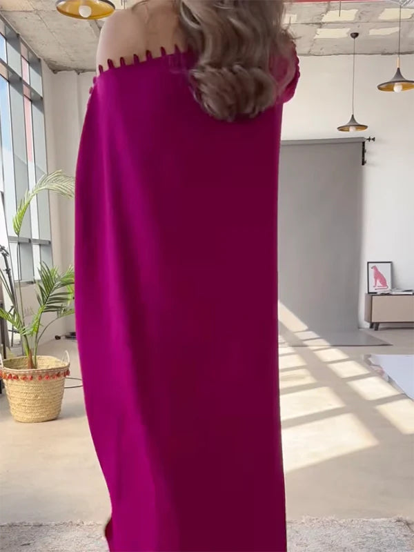 H-Line Loose Buttoned Solid Color Maxi Dresses 168787 H-Line Loose Buttoned Solid Color Maxi Dresses 168787