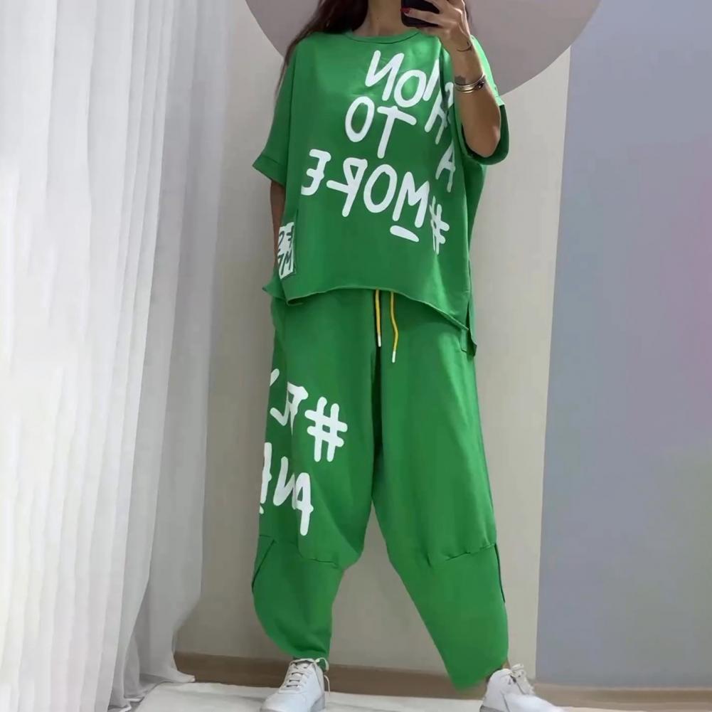 Women Fashion Letter Print Casual Two Piece Suit B-314183 Women Fashion Letter Print Casual Two Piece Suit B-314183
