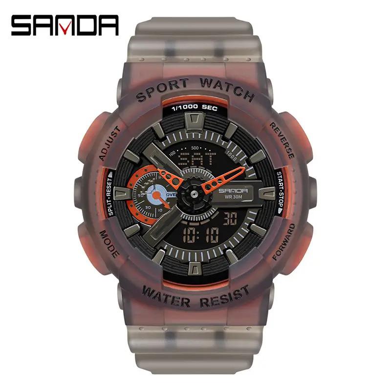 Fashion Top SANDA Men's Watches Sports Electronic Wristwatch