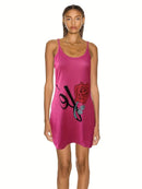 Pink Pocket Printed Cami Dress, Casual Spaghetti Strap Summer Dress, Women's Clothing   S3629299 - TUZZUT Qatar Online Shopping