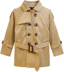 Little Boy's Trench Coat with Waist Tie   S853842 - TUZZUT Qatar Online Shopping