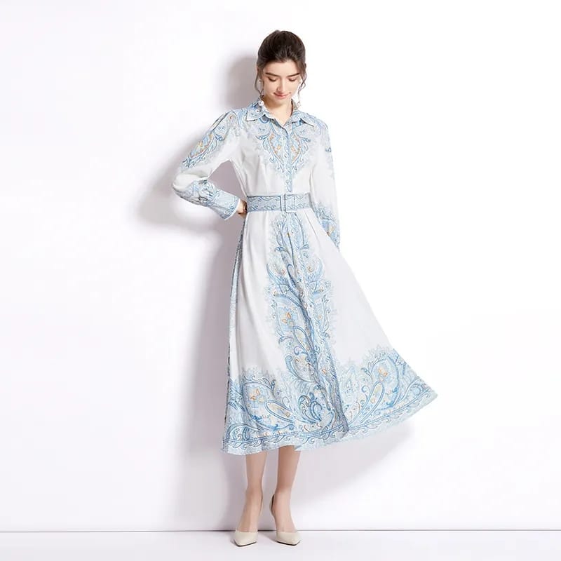 Women Dress New Vintage Dresses Palace Style Long Skirts Senior Bodycon French Wear Slim Waist Dresses Female Maxi Dress Autumn XL S4613666 - Tuzzut.com Qatar Online Shopping