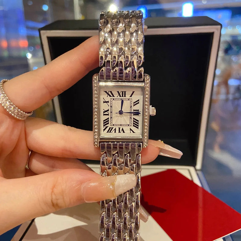 Luxury Stainless Steel Diamond Watch CR8900 - TUZZUT Qatar Online Shopping