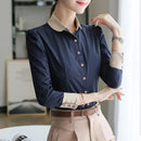New OL White Blouse Plus Size Long Sleeve Turn-down Collar Formal Elegant Ladies Female Shirt Blusas Ladies Tops L X4709672 - Tuzzut.com Qatar Online Shopping