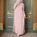 Women's Long Sleeve Solid Color Jalabiya L 449910
