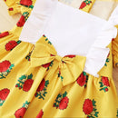Kids Baby Girl Birthday Party Princess Dress Short Sleeve Rose Flowers Printed Summer Dresses Cute Clothing X3235696 - Tuzzut.com Qatar Online Shopping