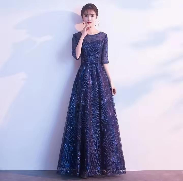 Women Evening Dress O-Neck Party Dress B62322 Women Evening Dress O-Neck Party Dress B62322
