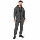 Charcoal Grey Hooded Zip-Up Onesie Jumpsuit-D10