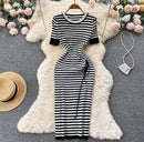 Women's Short Sleeve O-Neck Casual Dress   467765 - TUZZUT Qatar Online Shopping