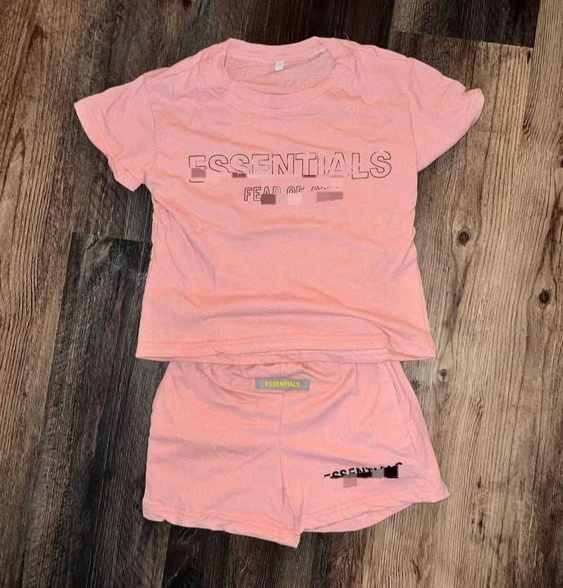 Children's Summer textured Letter 2 Piece Suits    1563258 - TUZZUT Qatar Online Shopping