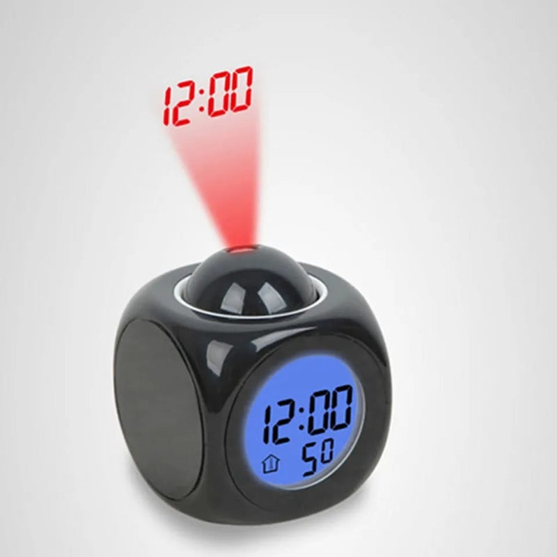 Projector Alarm Clock Multi-Function Digital Temperature Display Projection Clock 12/24 Hour Switched Home Decor S4929410 - Tuzzut.com Qatar Online Shopping