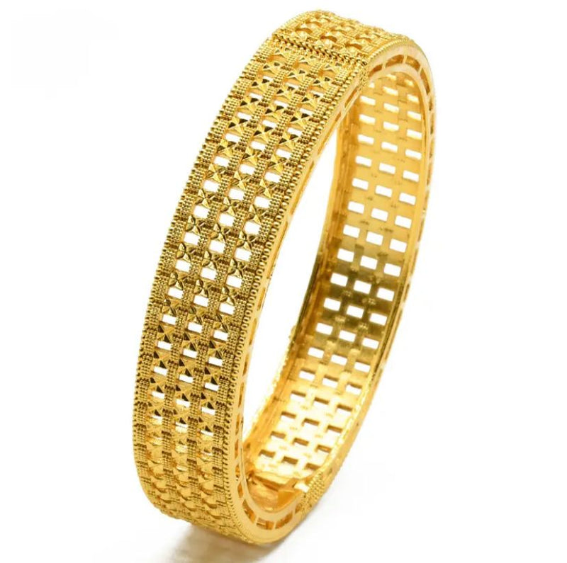ANIID New Luxury Gold Plated Bangles For Women Arabic Bridal Charm Bracelet S4887018 - Tuzzut.com Qatar Online Shopping