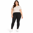 Women’s Black High-Waisted Ribbed Leggings 163346 - 2XL