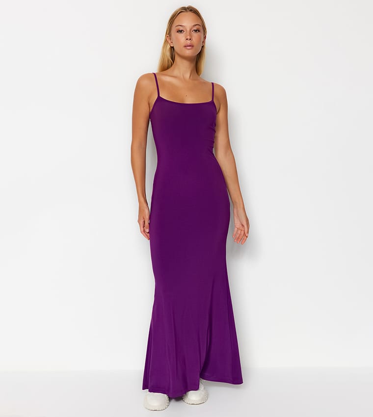 Solid Strappy Maxi Dress K58749687 3XL Solid Strappy Maxi Dress K58749687 3XL