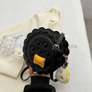Women Cute Biscuit Shape PU Leather Shoulder Bag     WED0093B - TUZZUT Qatar Online Shopping
