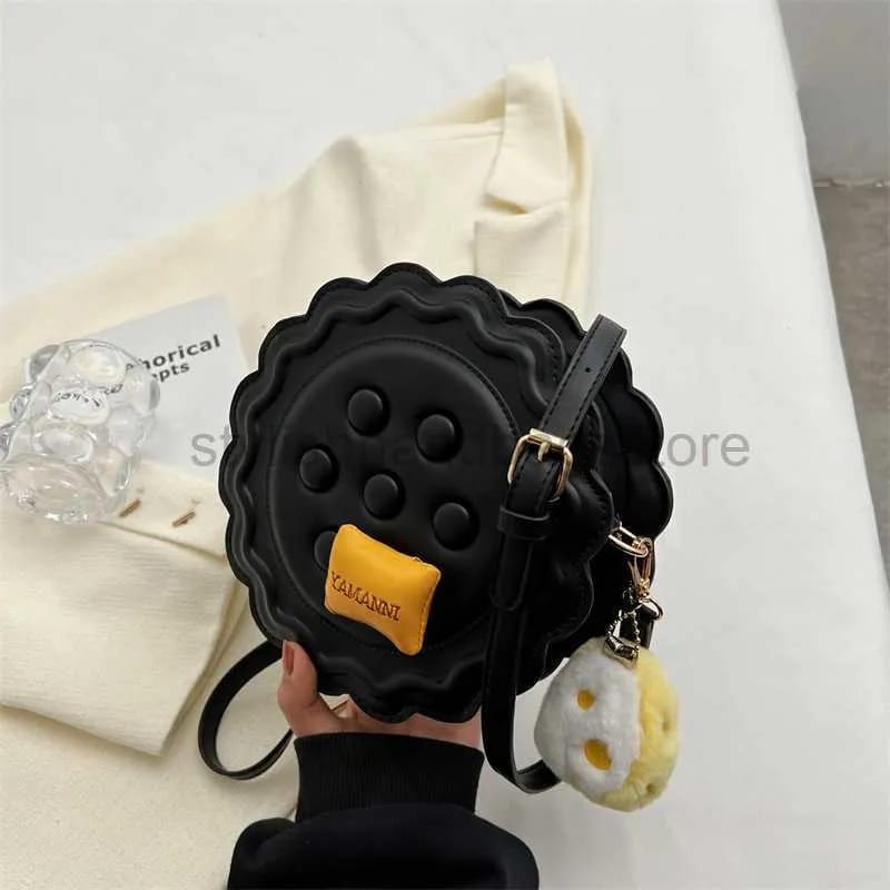 Women Cute Biscuit Shape PU Leather Shoulder Bag     WED0093B - TUZZUT Qatar Online Shopping