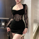 Women's Long Sleeve Bodycon Dress 522564 - TUZZUT Qatar Online Shopping