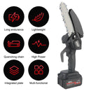 4 Inch 48V Rechargeable Portable Cordless Mini Chainsaw  Handheld Electric Saw for Wood Cutting - TUZZUT Qatar Online Shopping