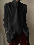 White Inspired Designer Oversize Tops Shirt Blouse XL 97213 - TUZZUT Qatar Online Shopping