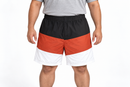 Men’s Black, Rust & White Colour Block Shorts - Size  2XL