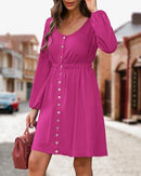 Women Sleeveless Summer Dress Crewneck Ribbed Knit High Waist Cute Ruffle Swing Flowy Beach Sun Mini Tank Short Dresses   B394301 - TUZZUT Qatar Online Shopping