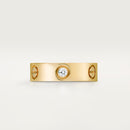 Yellow Gold 3 Diamonds Finger Ring FR303 - TUZZUT Qatar Online Shopping