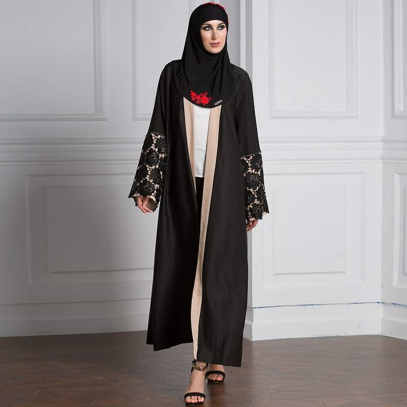 Women's Long Sleeve Solid Color Abaya XL 309943