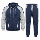 Men’s Navy & Grey Hooded Tracksuit Set 132259 - 2XL