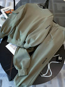 2 Pcs Women's Long Sleeve Letter/Number Pants Set 499817 - S - TUZZUT Qatar Online Shopping