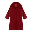 Womens Elegant Lapel Collar Single-Breasted Overcoat 75234 - TUZZUT Qatar Online Shopping