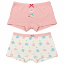 Girls’ Cat Print Boxer Briefs, 2-Piece Set - 6–7 Years