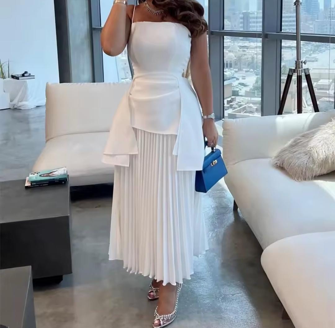 Women's Simple White A Line Evening Gown Party Dress S5119325 Women's Simple White A Line Evening Gown Party Dress S5119325
