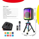 NDR 102B Portable Bluetooth Speaker Karaoke Microphone RGB Light and Tripod Stand - Tuzzut.com Qatar Online Shopping