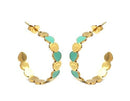 Designer Hoop Earrings TFN007 - TUZZUT Qatar Online Shopping