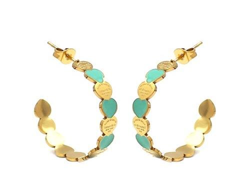 Designer Hoop Earrings TFN007 - TUZZUT Qatar Online Shopping