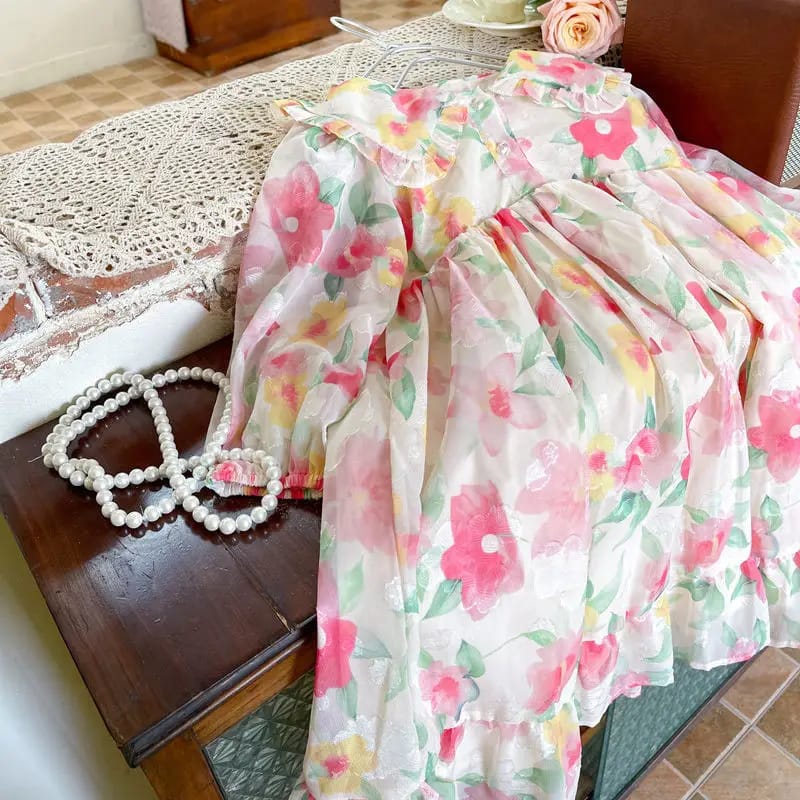 Children's dress summer girls' sleeves children's princess skirt baby skirt 1251445 - TUZZUT Qatar Online Shopping