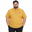 Men’s Mustard Yellow Embroidered Polo Shirt R5RM07 - 4XL