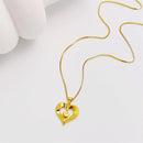 Women's Necklaces Plated Heart Pendant Necklace Chain Model-21 - TUZZUT Qatar Online Shopping
