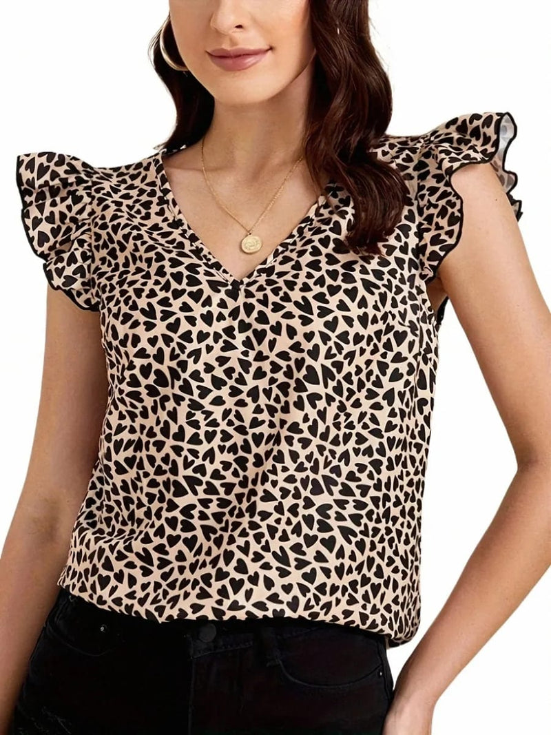 V-Neck Short-Sleeve Shirt    S13734854 - TUZZUT Qatar Online Shopping