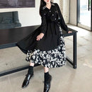 Women's Knee Length Long Sleeve Tea Dresses 382649 XL - TUZZUT Qatar Online Shopping