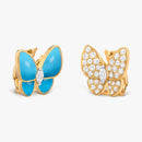 Two Butterfly Earrings DN1002 - TUZZUT Qatar Online Shopping