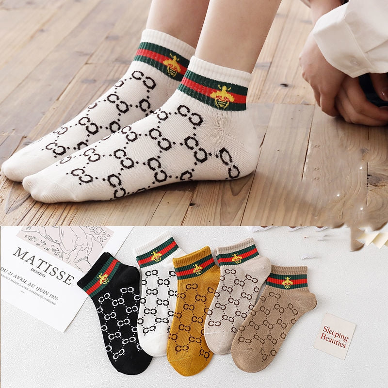 5 Pcs Women 's Sneaker Sock 489285 5 Pcs Women 's Sneaker Sock 489285