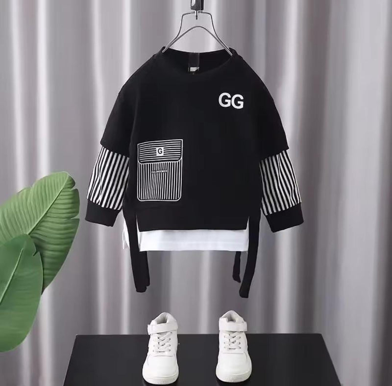 Children Stripe Sweater Pullover Top and Pant 2 Pieces Set   1533013 - TUZZUT Qatar Online Shopping