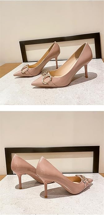 Patent Leather High-Heeled Shoes S4422064 - TUZZUT Qatar Online Shopping