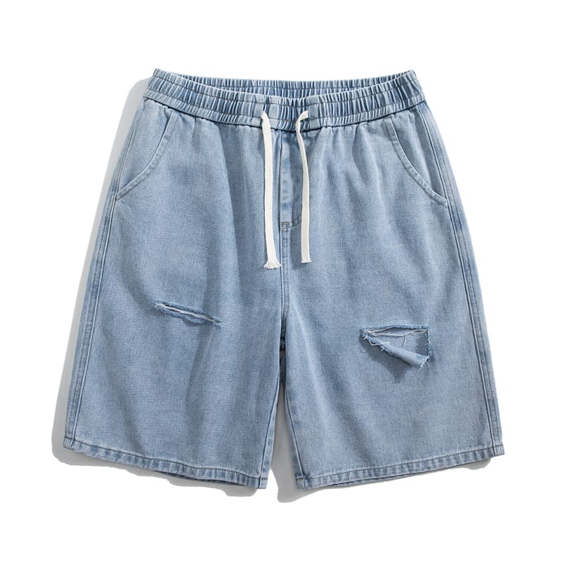 Summer New High Street Men Shorts Streetwear Pant Hip Hop Hole Design Denim Shorts Men Loose Casual Shorts Man 3XL X4924597 - Tuzzut.com Qatar Online Shopping