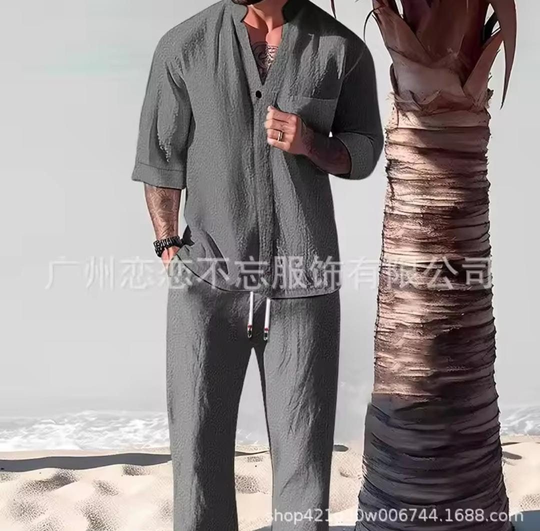 Men's 2 Piece Set Half Sleeve Pants Suits X1637790 Men's 2 Piece Set Half Sleeve Pants Suits X1637790