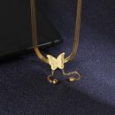 Stainless Steel Metal Jewelry Three Dimensional Butterfly Fringe Girls Model-25 - Tuzzut.com Qatar Online Shopping