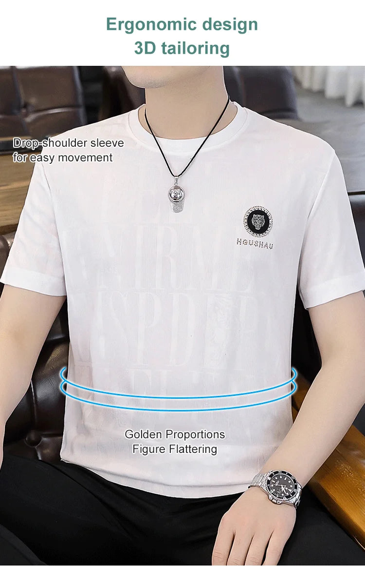 Fashion O-neck Solid Color Letter Short Sleeve T-shirt Men L K15 Fashion O-neck Solid Color Letter Short Sleeve T-shirt Men L K15